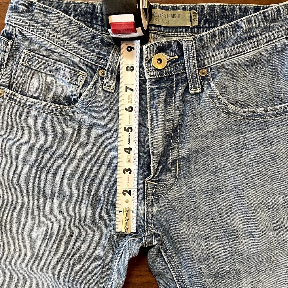 Rock & Roll Denim Revolver Straight Mens 28x34 Slim Straight Light Wash Jeans - Picture 7 of 8